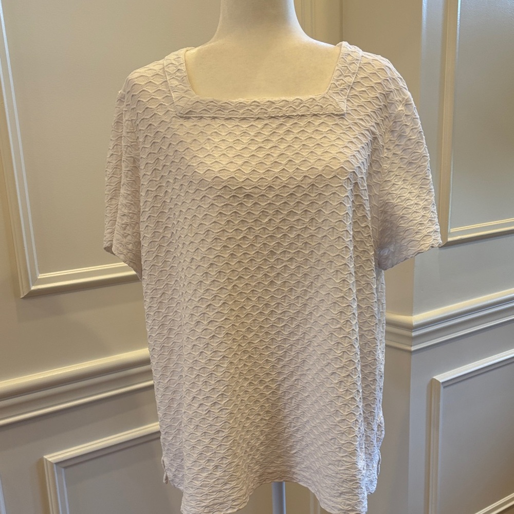 Textured White Top